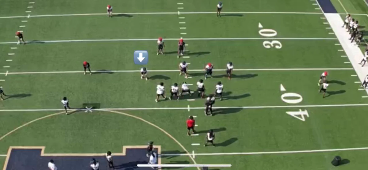 Padded football camp clip preview from David Galarza’s X post